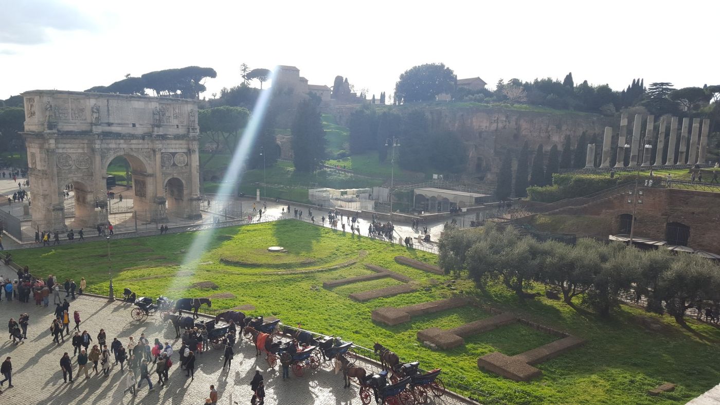 from the balcony of the Colisseum