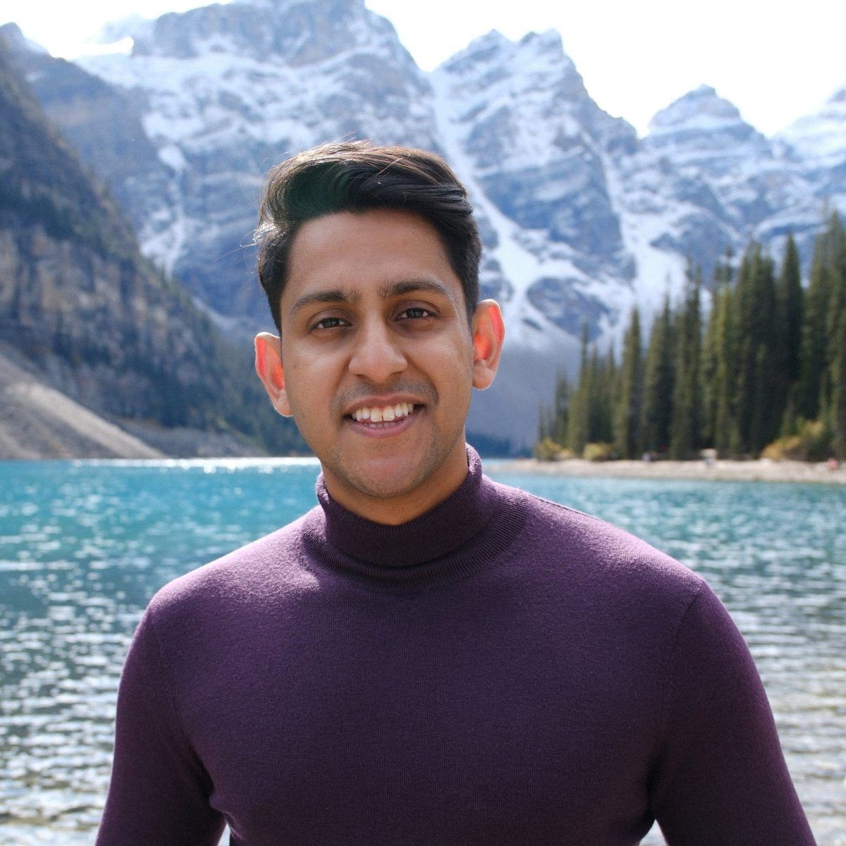 Sid at a mountain lake